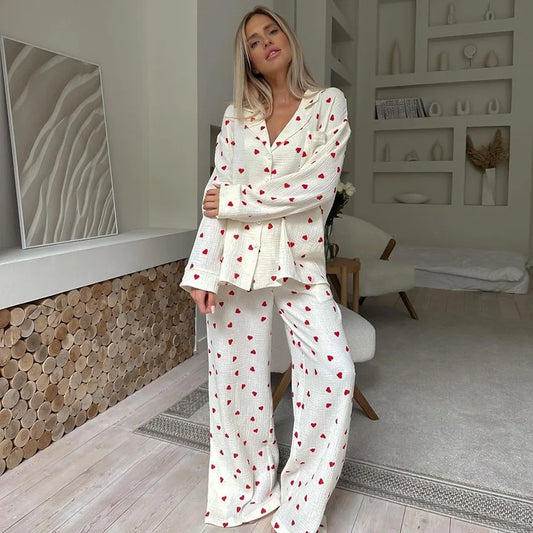 Love Heart Pattered Pyjama