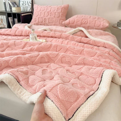 Heart Checkered Blanket