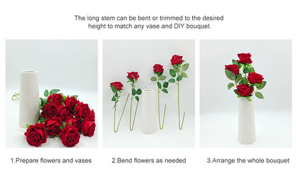 30 Pcs Rose Artificial Flowers