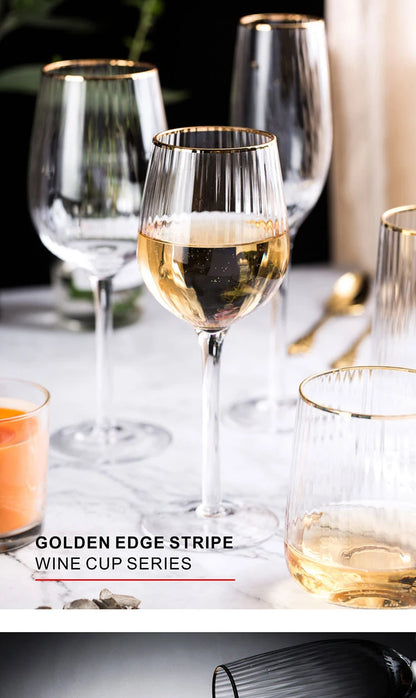 Golden Elegant Wine Glasses