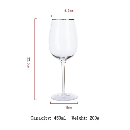 Golden Elegant Wine Glasses