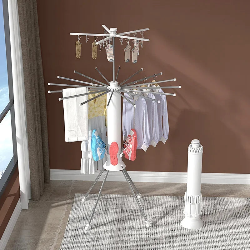 Foldable floor octopus drying rack