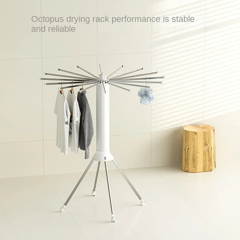 Foldable floor octopus drying rack