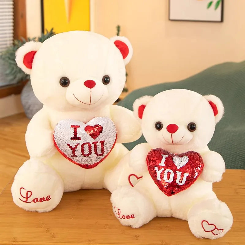 "I ♡ YOU" White Teddy Bear