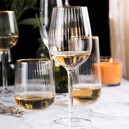 Golden Elegant Wine Glasses