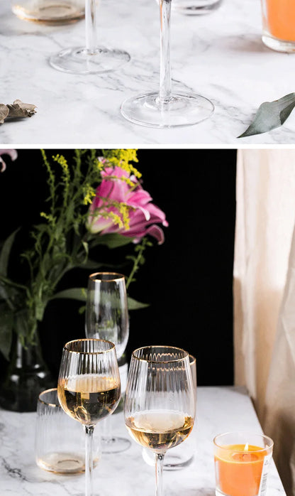 Golden Elegant Wine Glasses