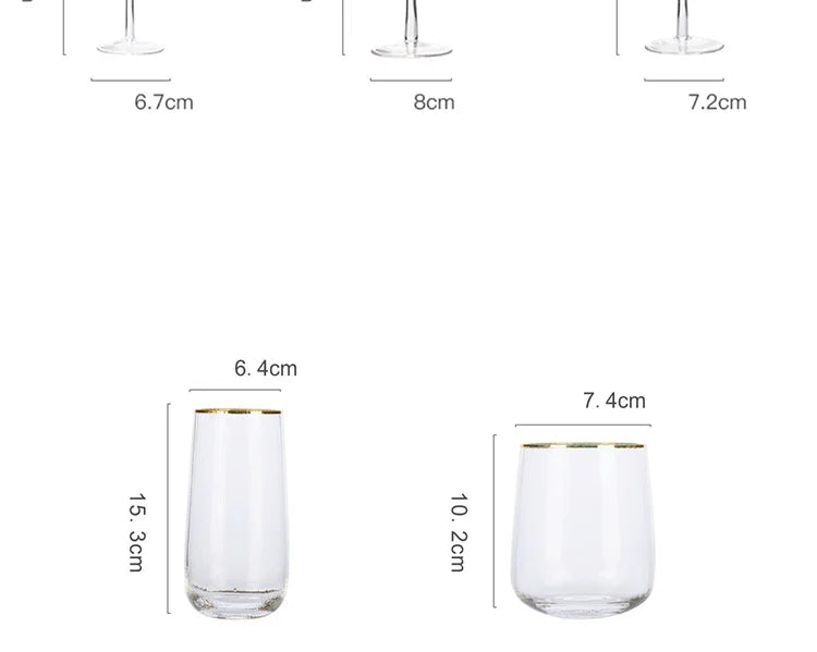 Golden Elegant Wine Glasses