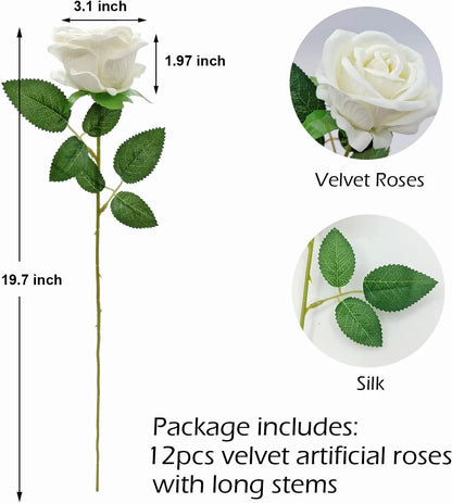 30 Pcs Rose Artificial Flowers