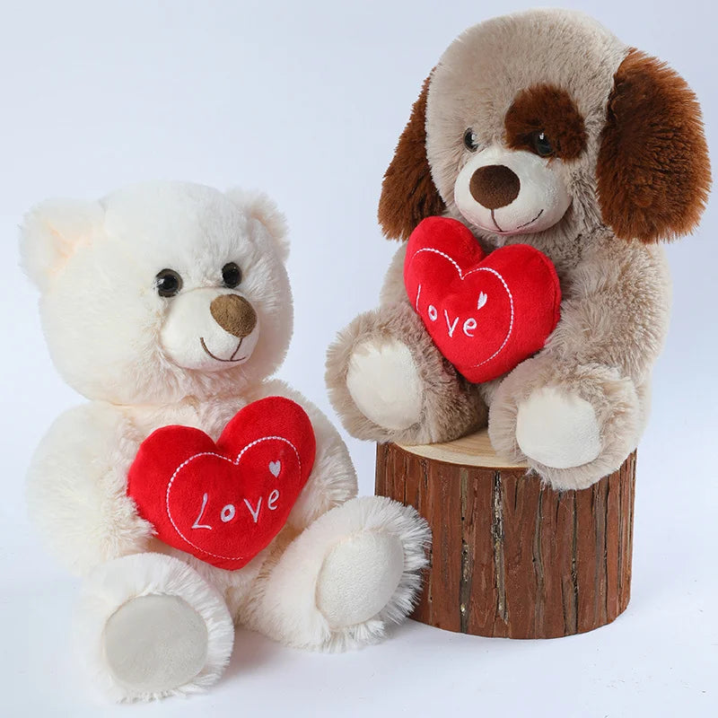 Plush Bear With a "LOVE" Heart