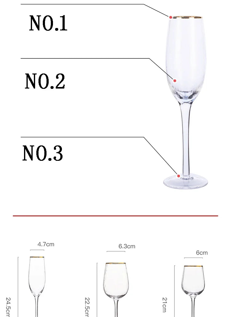 Golden Elegant Wine Glasses