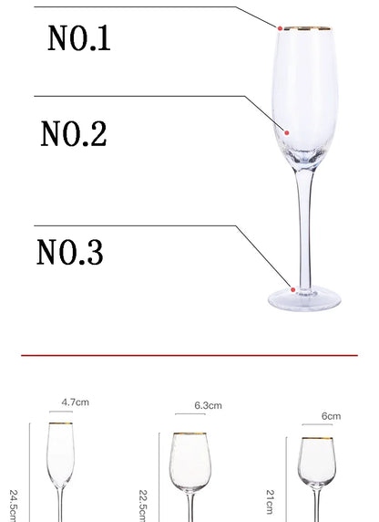 Golden Elegant Wine Glasses