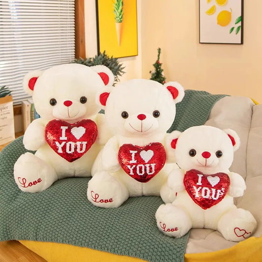 "I ♡ YOU" White Teddy Bear