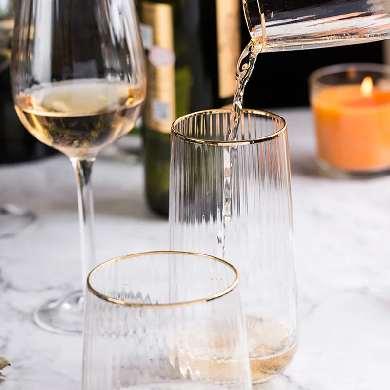 Golden Elegant Wine Glasses