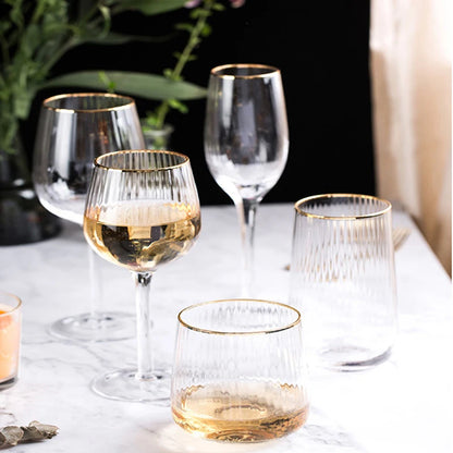 Golden Elegant Wine Glasses