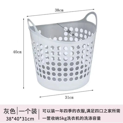 Household plastic laundry basket