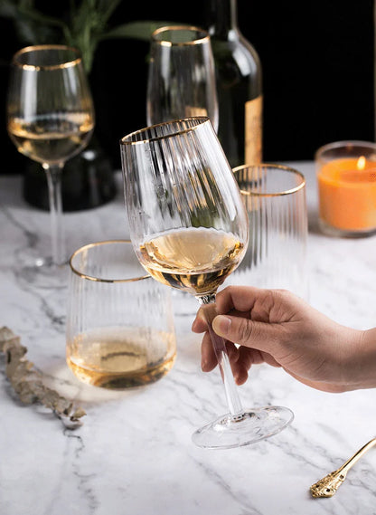 Golden Elegant Wine Glasses