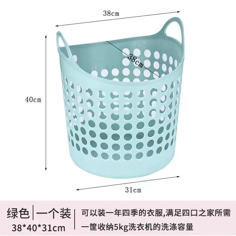 Household plastic laundry basket