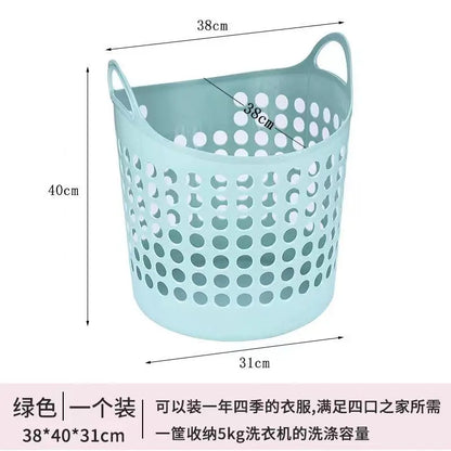 Household plastic laundry basket