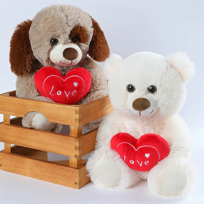 Plush Bear With a "LOVE" Heart