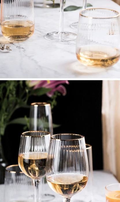 Golden Elegant Wine Glasses