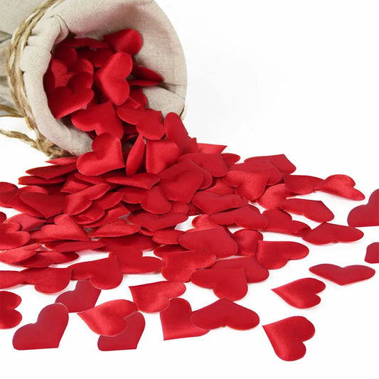 100/200Pcs Artificial Love Heart Petals