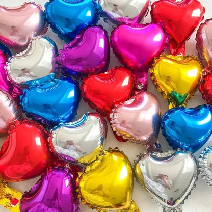 60-5PCS Red Heart Foil Balloons