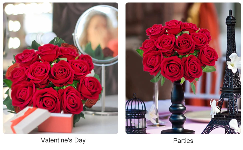 30 Pcs Rose Artificial Flowers