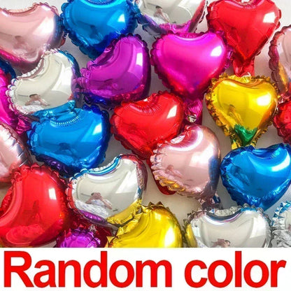 60-5PCS Red Heart Foil Balloons