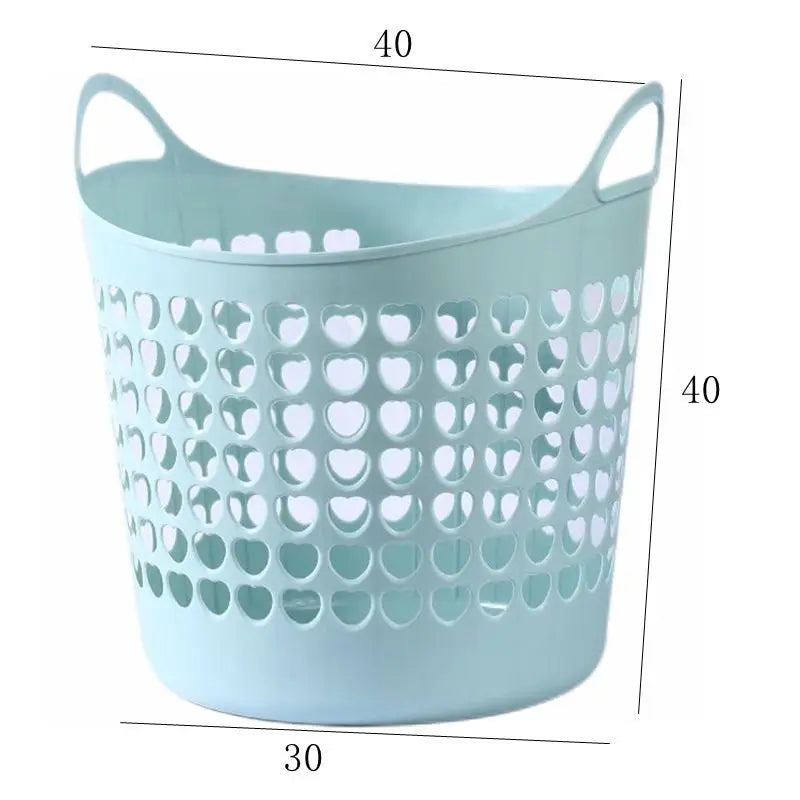 Household plastic laundry basket