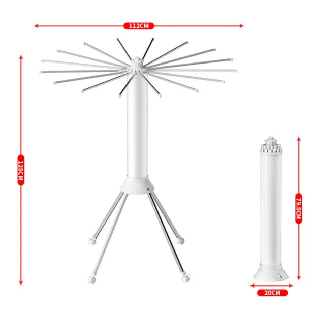 Foldable floor octopus drying rack