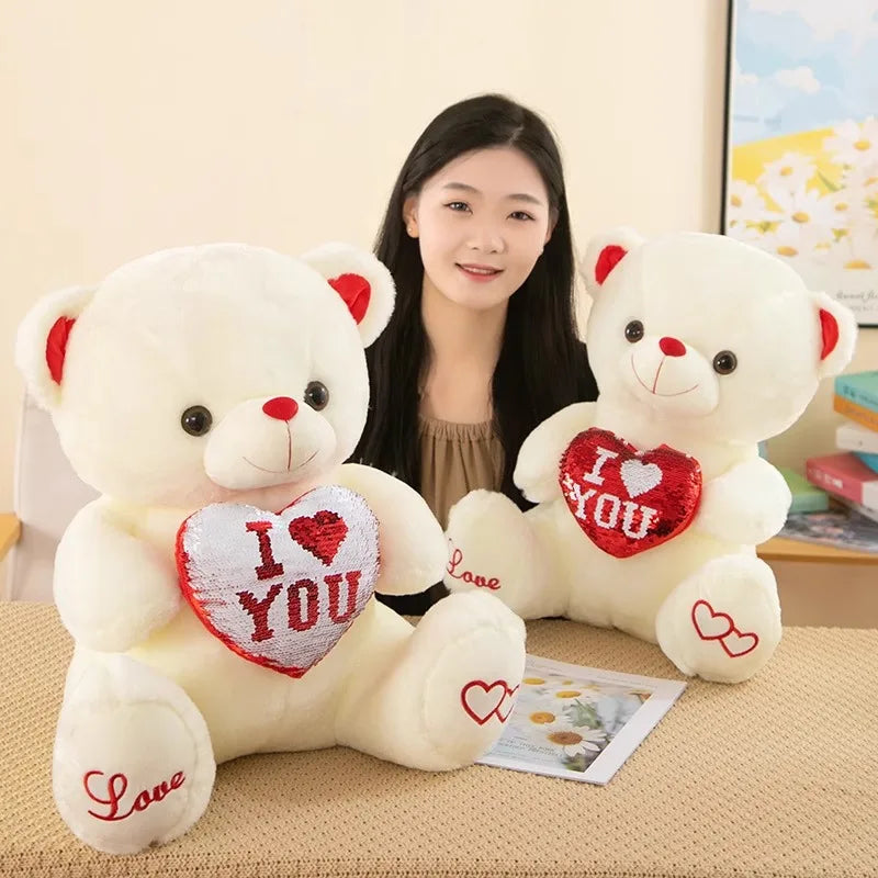 "I ♡ YOU" White Teddy Bear